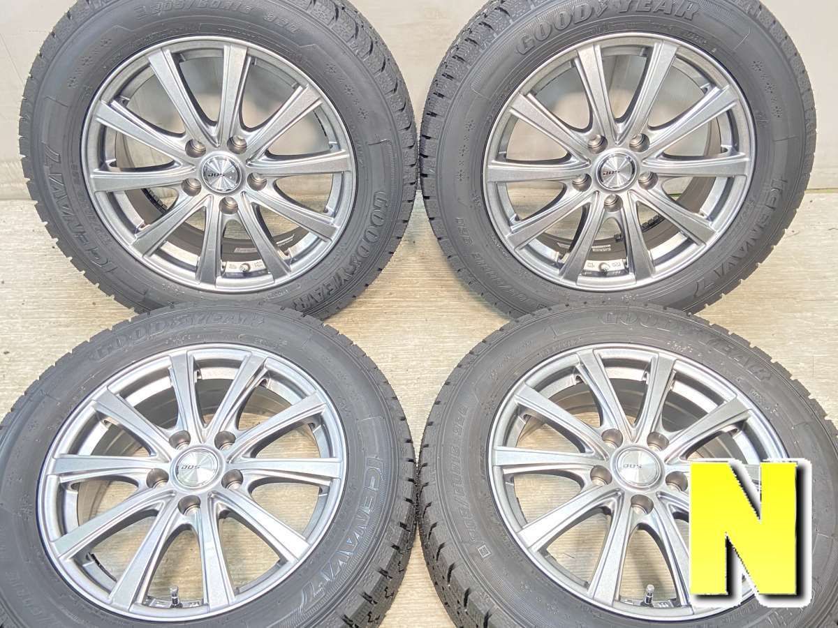 205/60R16  nグッドイヤー アイスナビ7 n　 DOS n16x6.5 38 114.3-5穴 n中古タイヤ スタッドレスタイヤ ホイールセット 4本セットn w16240910029