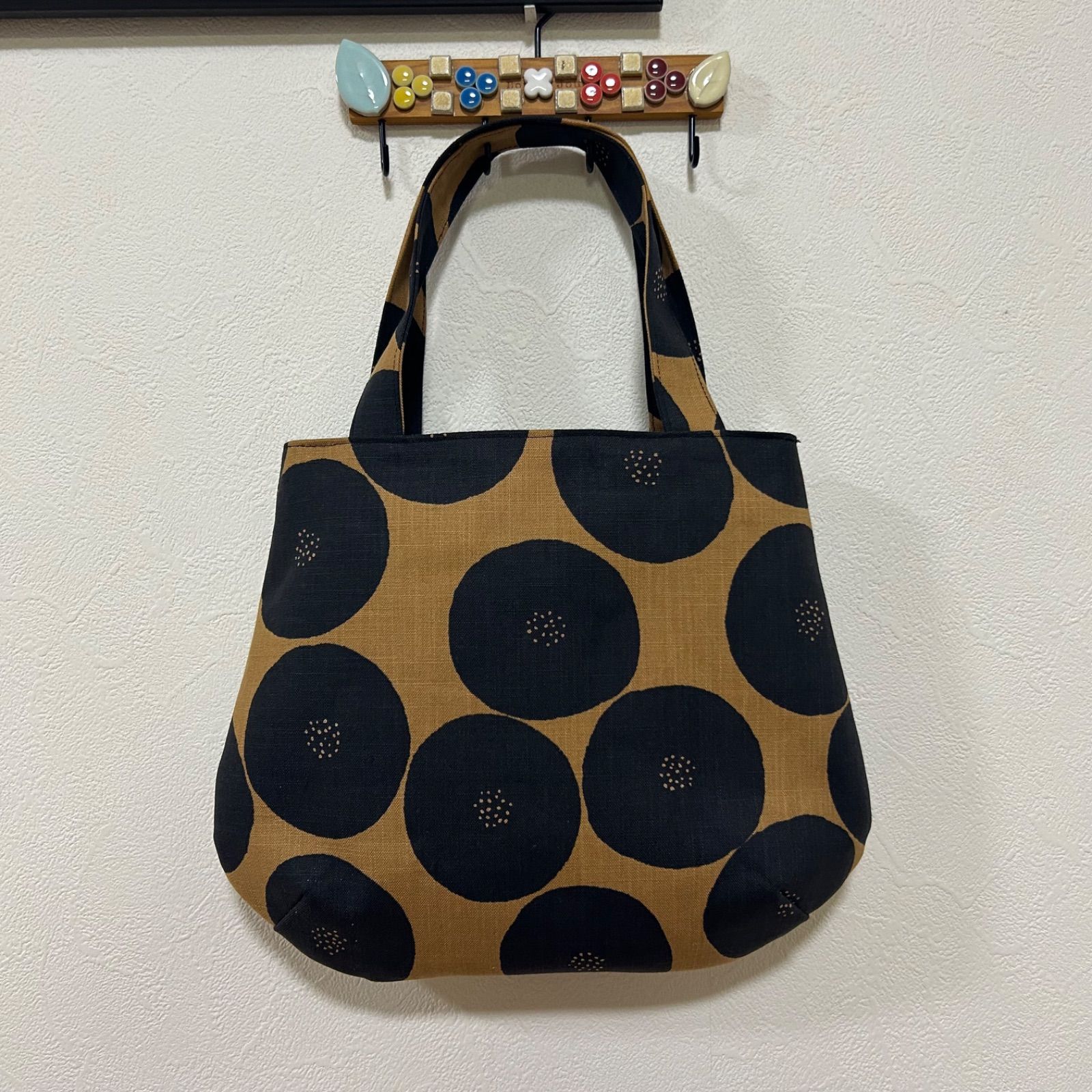 トモタケブラックあんぱんのミニ巾着 Bハンドメイド｜ハンドメイド・手芸