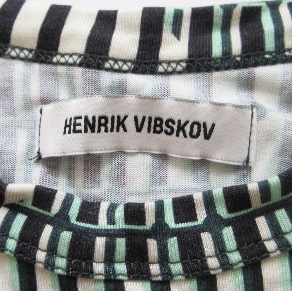 ヘンリック ヴィブスコフ Henrik Vibskov テンセル 総柄 ワイド Tシャツ カットソー トップス 半袖 サイズS レディース 【中古】 ヘンリック ヴィブスコフ Henrik Vibskov テンセル 総柄 ワイド
