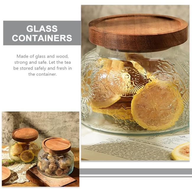 ☆（予約販売の商品）groceries641 ガラスキャニスター 蓋付き