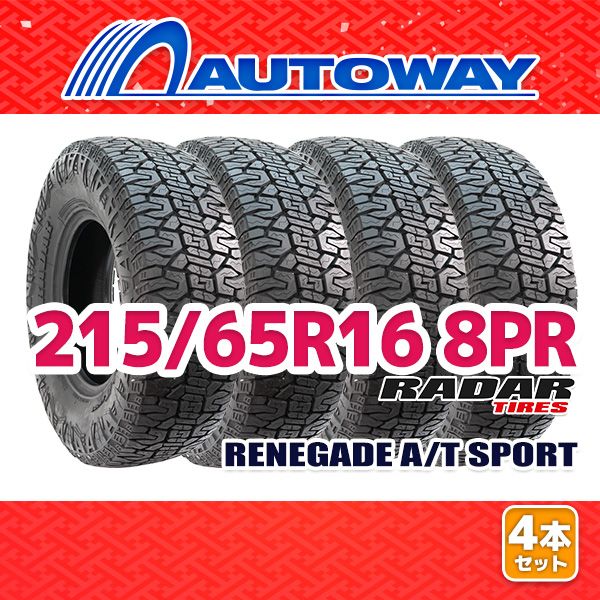 AUTOWAY】 新品 215/65R16 サマータイヤ Radar Renegade A/T SPORT 16 