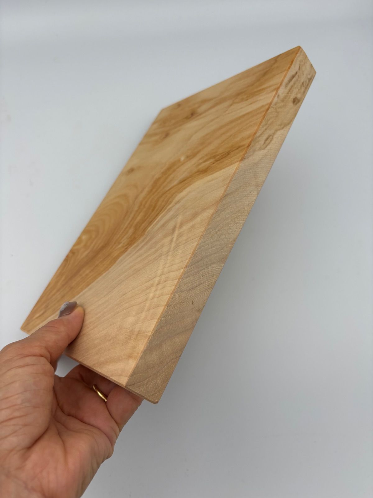 手仕上げ無漂白】⑦銀杏まな板90歳の職人が作る一点物24.3×16.5×2.5cm