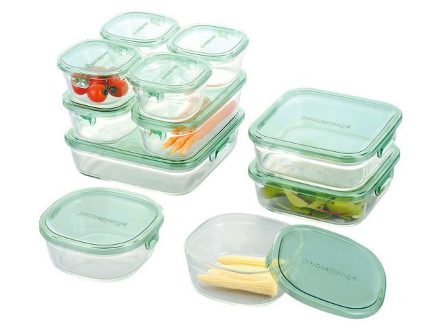 iwaki パック-レンジ デラックス11点セット グリーン