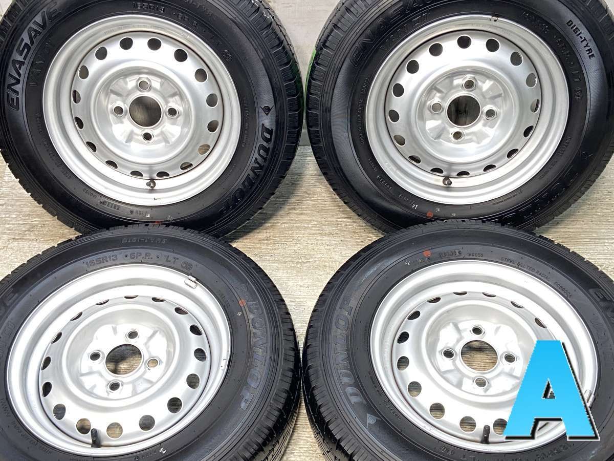 165R13 6PR ダンロップ エナセーブ VAN01 日産純正 13x5.0 100-4穴 タイヤ サマータイヤ ホイールセット 4本セット s13250424012