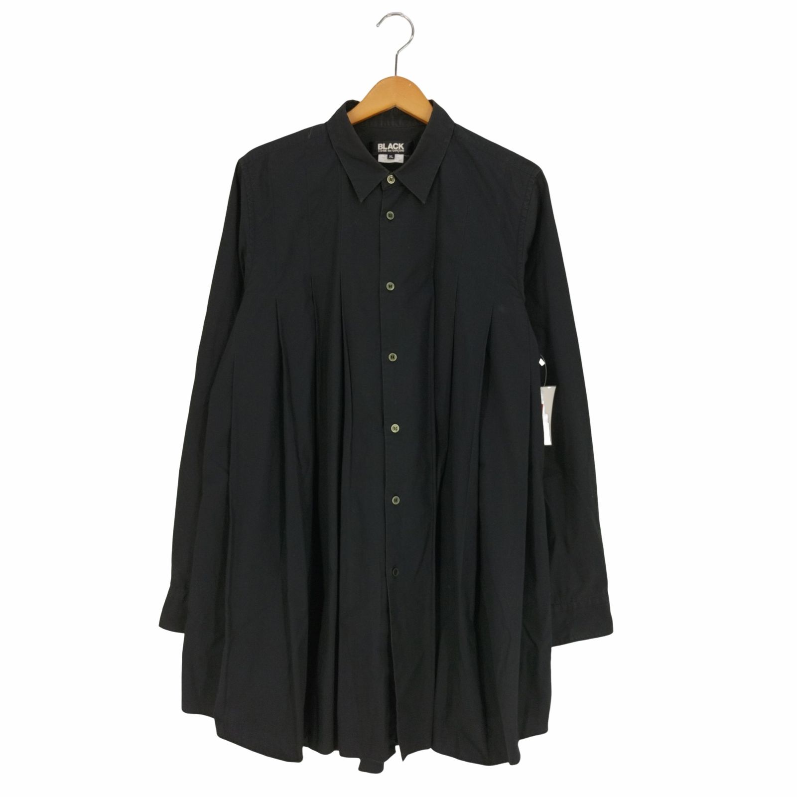 美品★BLACK COMME des GARÇONS★プリーツシャツ L BLACK COMME des GARÇONS プリーツシャツ