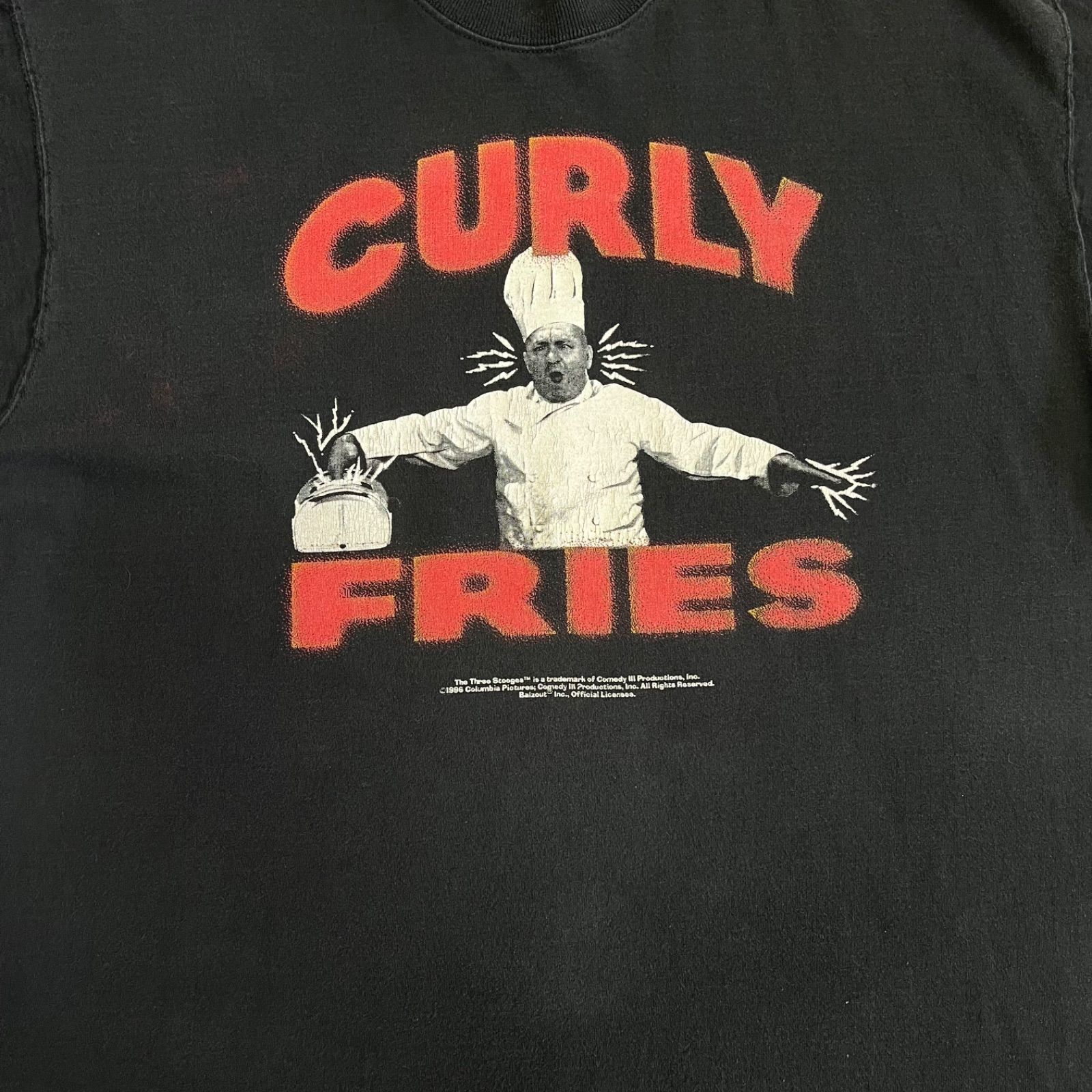 90s The Three stooges “Curly Fries” movie t-shirt 3バカトリオ 映画/ムービー Tシャツ 90年代  ヴィンテージ Usa製 アメリカ製