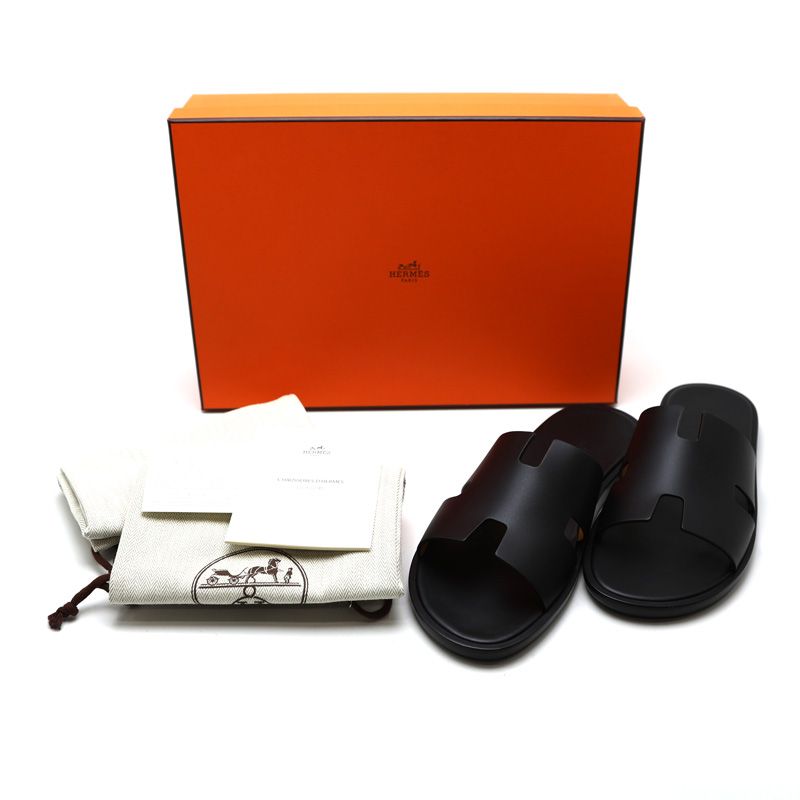専用。HERMES イズミールブラックサンダル 42 サンダル イズミール ノワール ブラック 42[H041141ZH] Sandals
