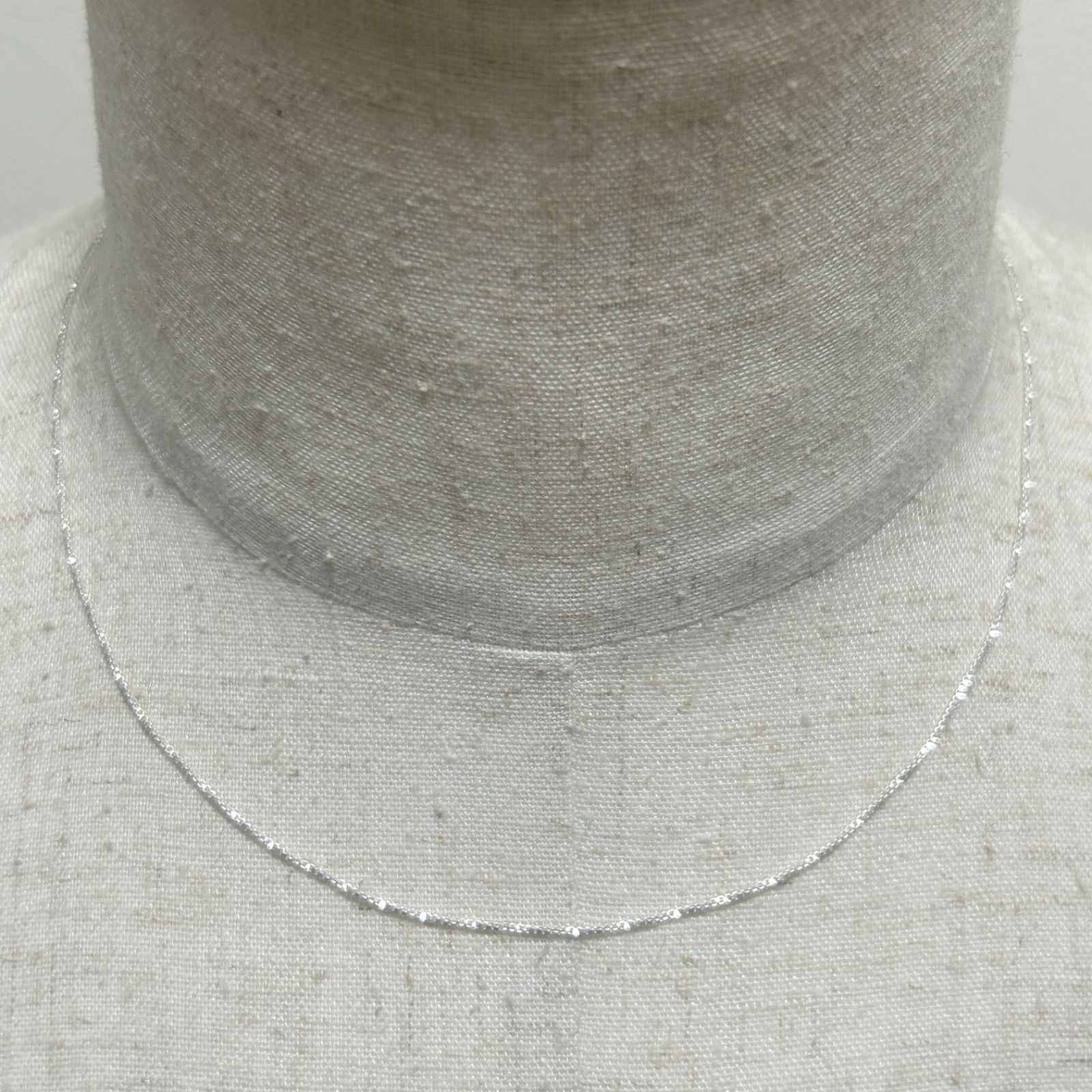 シルバー925 Sterling ベネチアンチェーンネックレス/ナロー/軽研磨 
