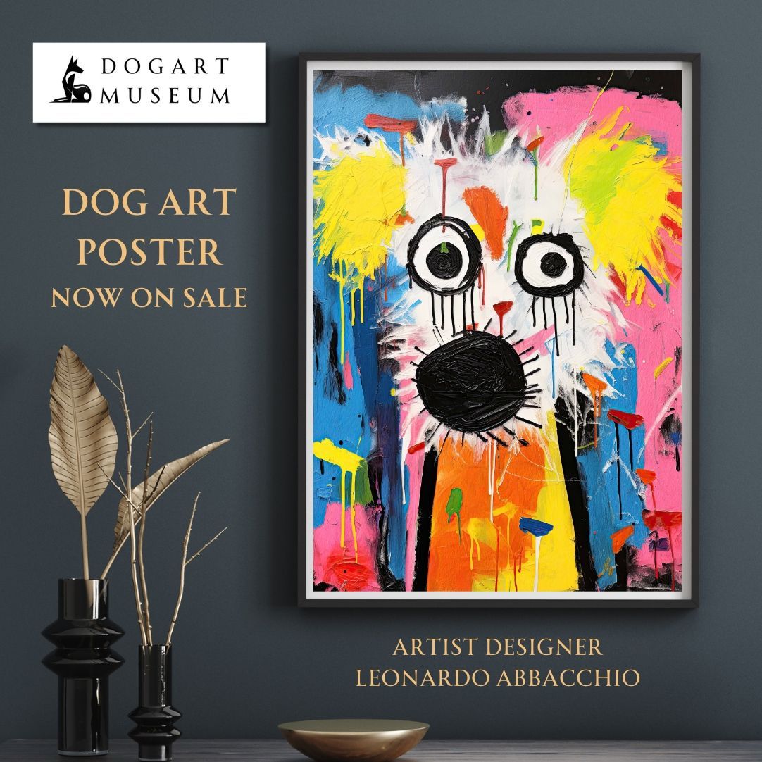 絵画アート原画　題名 トイプードルズ 原画 ドレスアッププードル / dressed up poodle | art shop KU