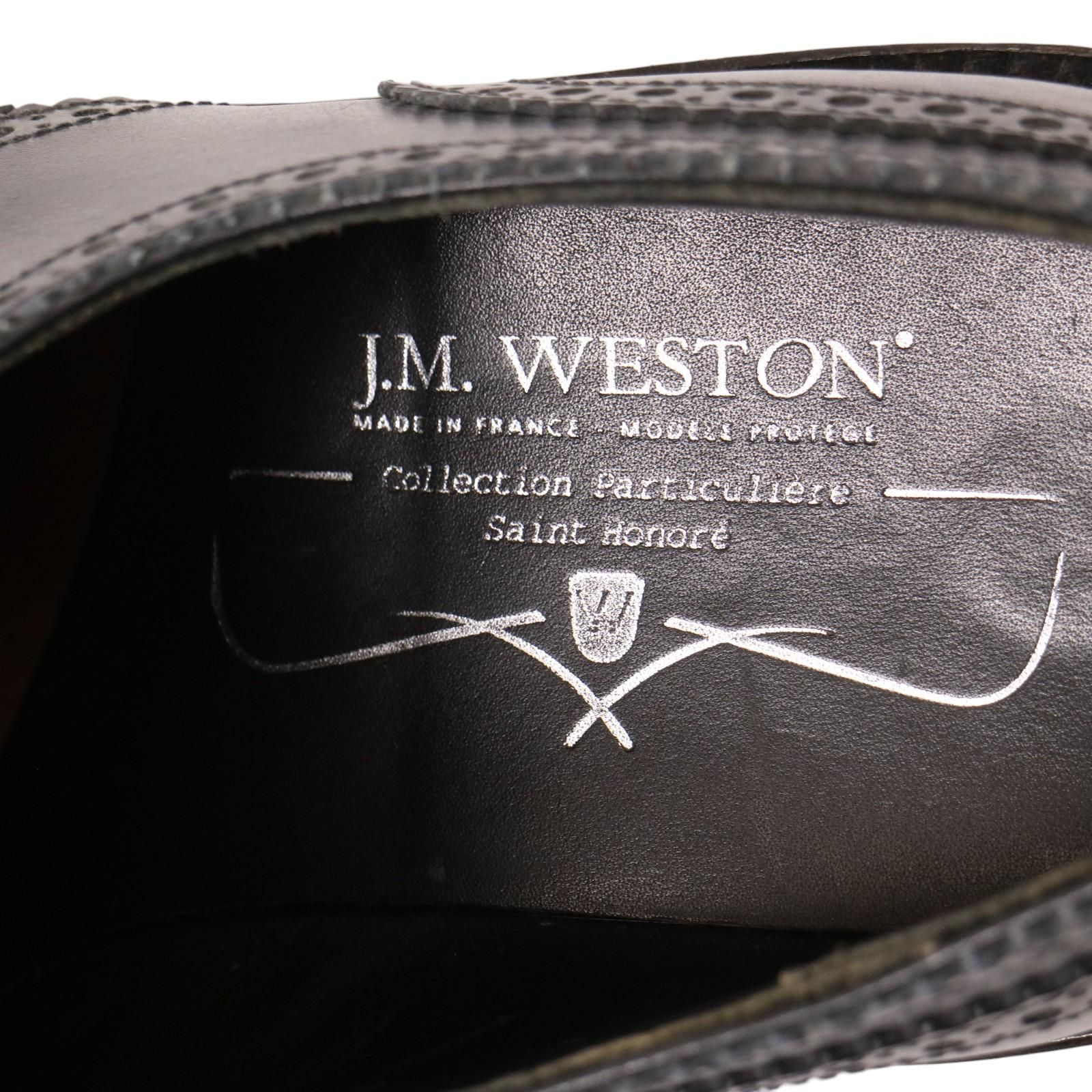 J.M. WESTON / 588 WING TIP LEATHER SHOES ジェイエムウエストン ウィングチップ ブローグ レザー シューズ ドレスシューズ ビジネスシューズ 表記サイズ5.5 D　【2405】