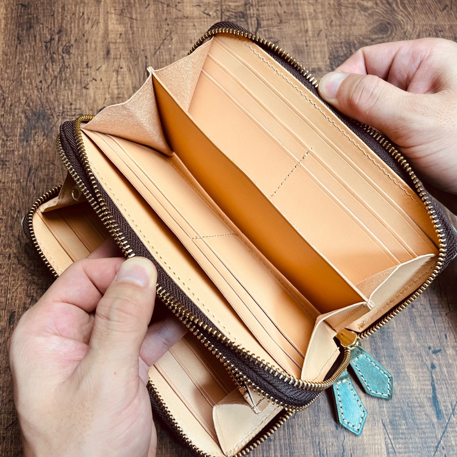 ブライドルレザー メンズ 長財布 ダブルファスナー ダブルジップ ブライドルレザー メンズ 長財布 ダブルファスナー ダブルジップ