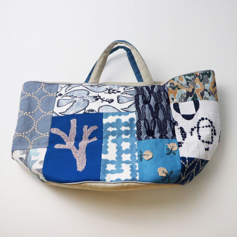 未使用 ミナペルホネン mina perhonen piece basket bag/マルチカラー