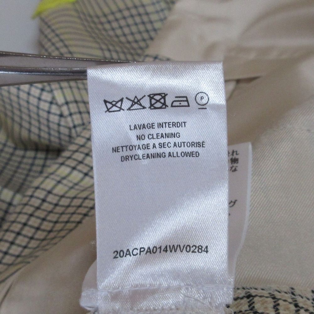 美品 20AW NINA RICCI ニナリッチ チェック柄 スリットヘム スラックス  