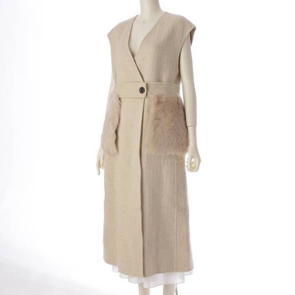 アドーア リバー ヘリンボーン ジレ コート 531‐0240007