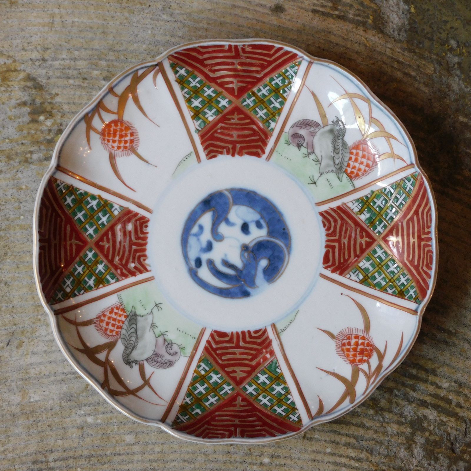 有田焼　古伊万里　春画飾皿　赤絵　大皿　インテリア　オブジェ 有田焼 古伊万里 春画飾皿 赤絵 大皿 インテリア オブジェ