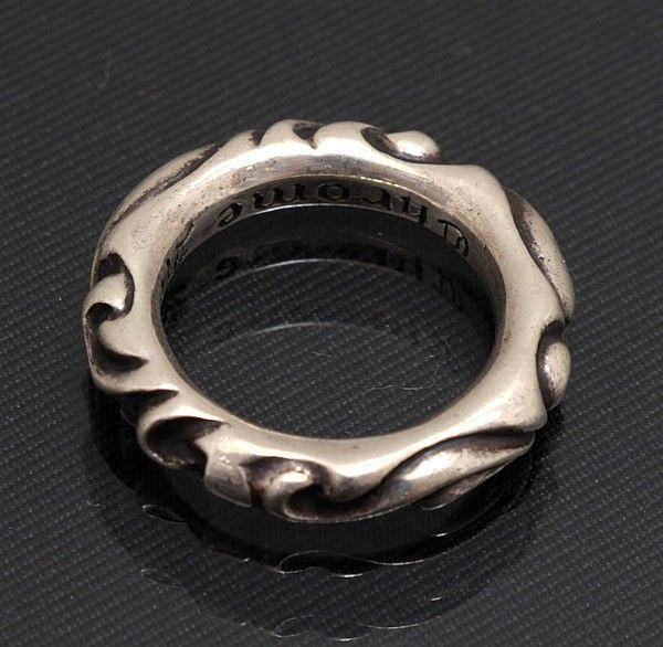 美品　クロムハーツ　スクロールバンドリング　シルバー925リング クロムハーツスクロールバンドリング|クロムハーツ通販専門店