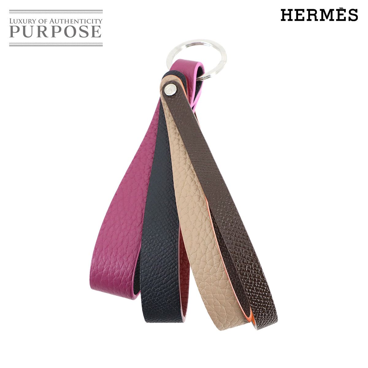 エルメス チャーム キーホルダー 未使用 展示品 エルメス HERMES プティアッシュ レインボー