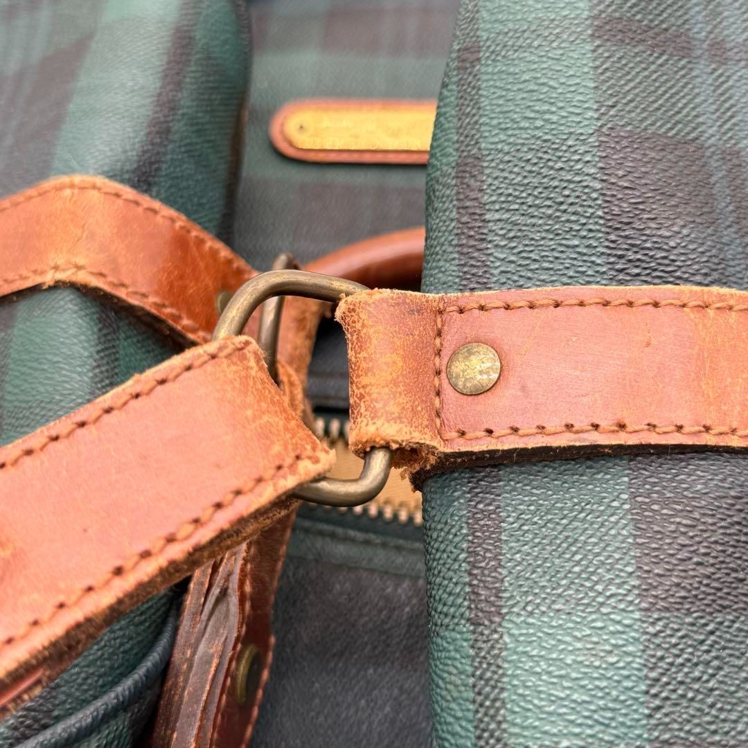 良品】RalphLauren タータンチェック ボストンバッグ 旅行カバン