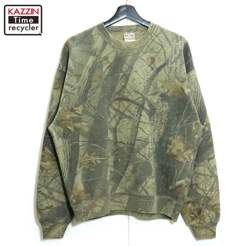 USA製 美品 jerzees XXL リアルツリーカモ 迷彩 スウェット