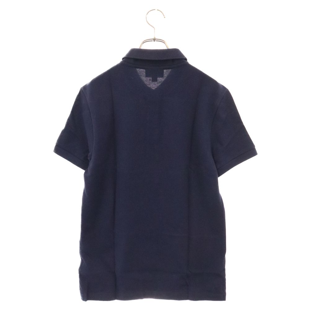 LACOSTE (ラコステ) マルチ ワッペン ロゴ ポロシャツ 半袖 ネイビー