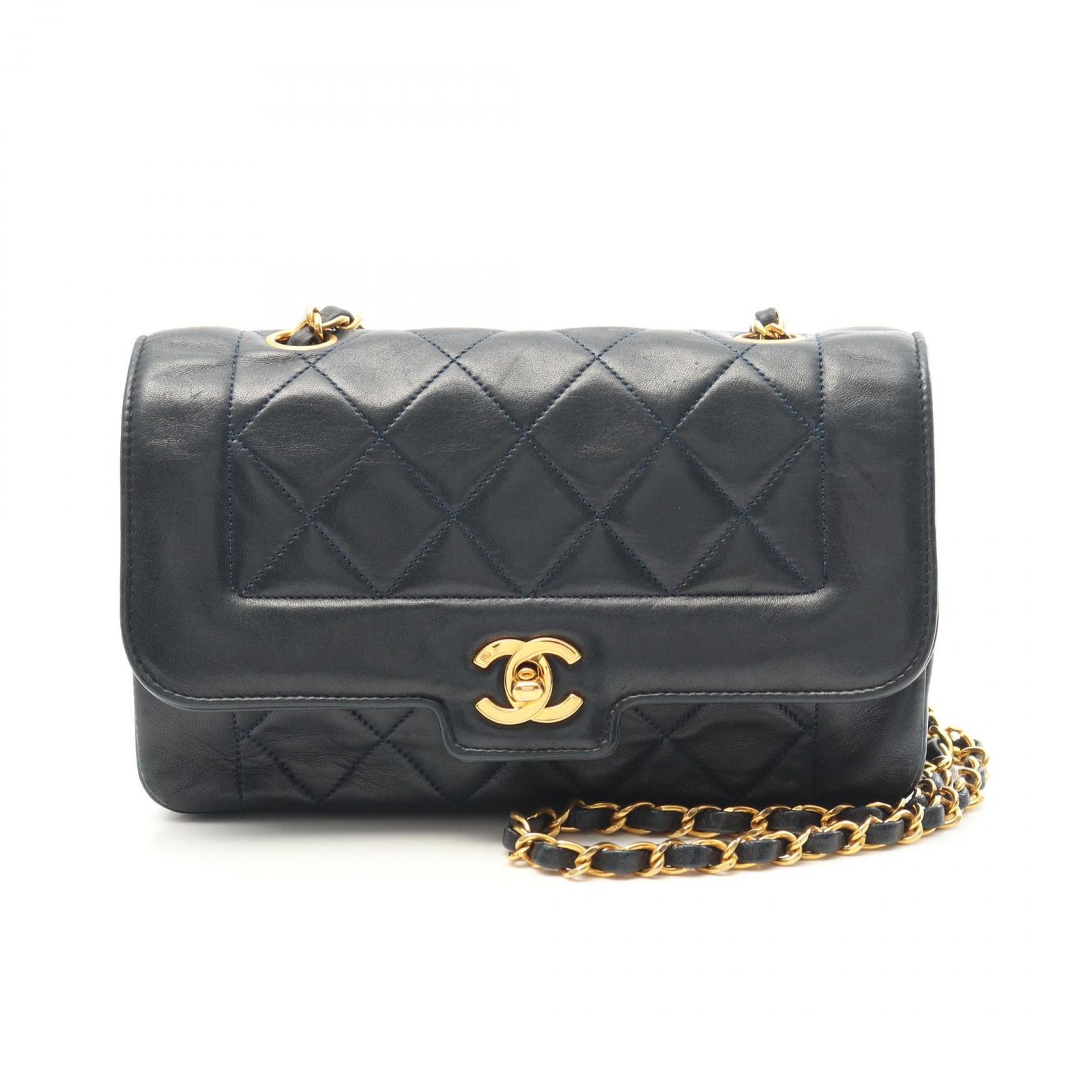 シャネル CHANEL ショルダーバッグ マトラッセ ネイビー