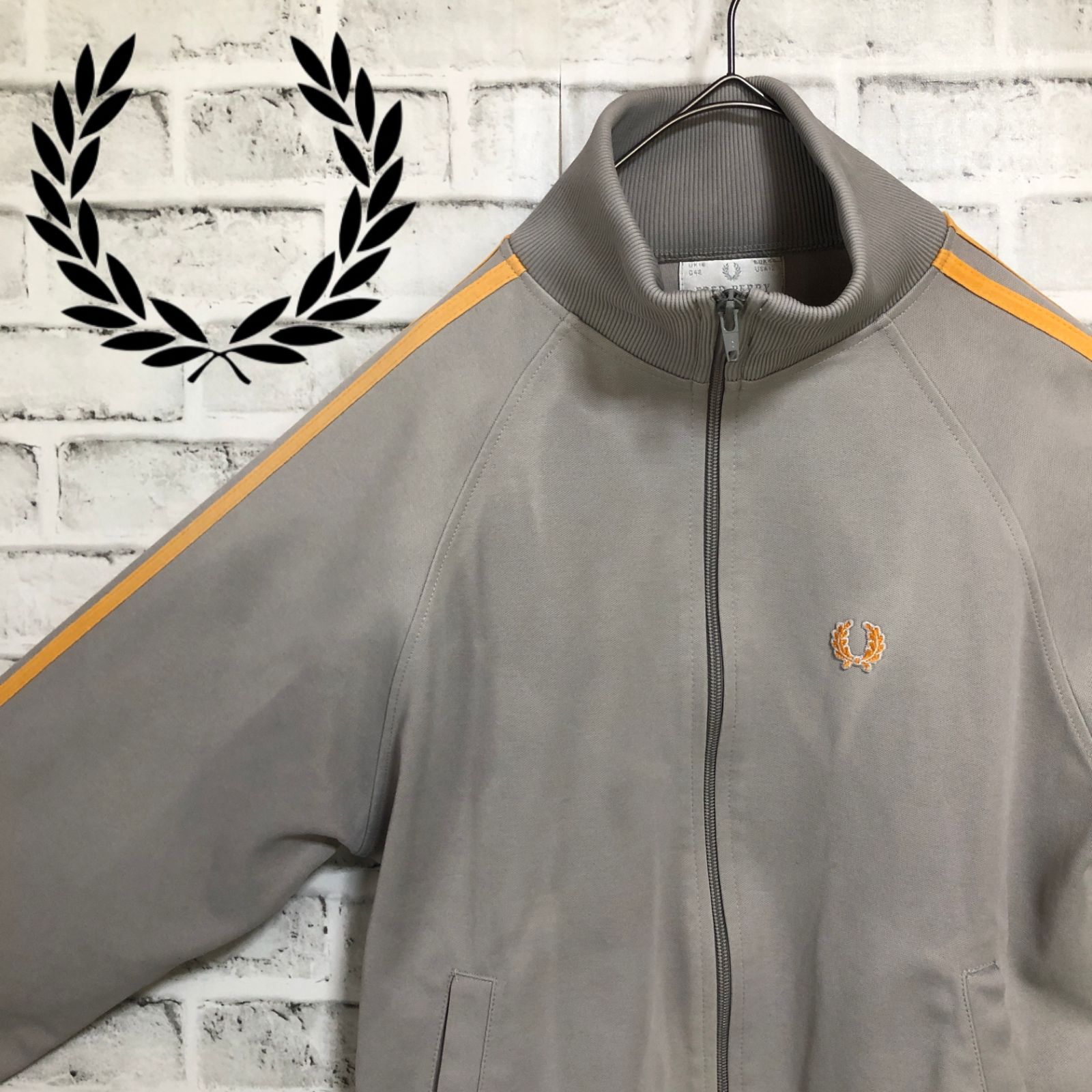 【最終価格】FRED PERRY 90s トラックジャケット M 刺繍月桂樹 90s⭐️Fred Perry トラックジャケット/ジャージ M 刺繍月桂樹