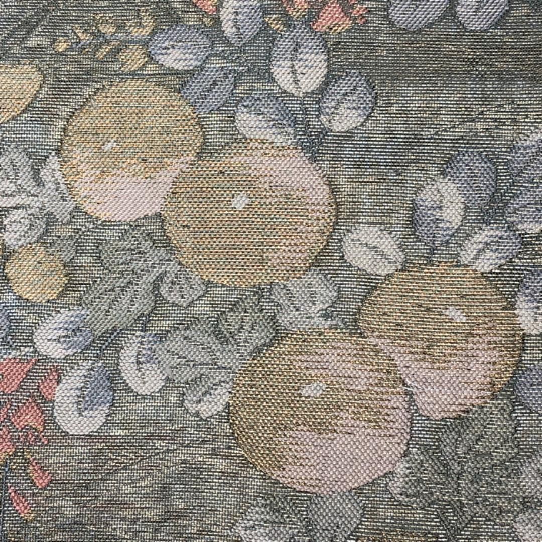 夏帯 袋帯 紗 万寿菊 萩 金糸 裏葉色 O-5186 - メルカリ