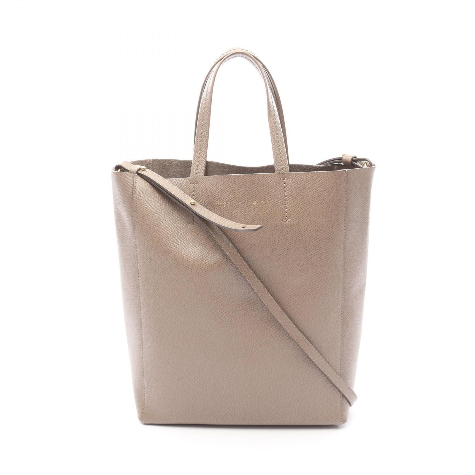 CELINE スモールカバ　グレージュ CELINE セリーヌ バーティカル カバ スモール レザー グレージュ