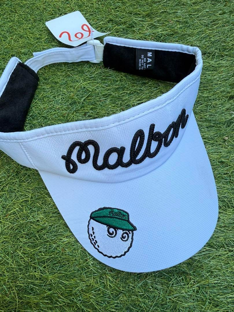malbon golf マルボン ゴルフ サンバイザー マルボン キャップ白