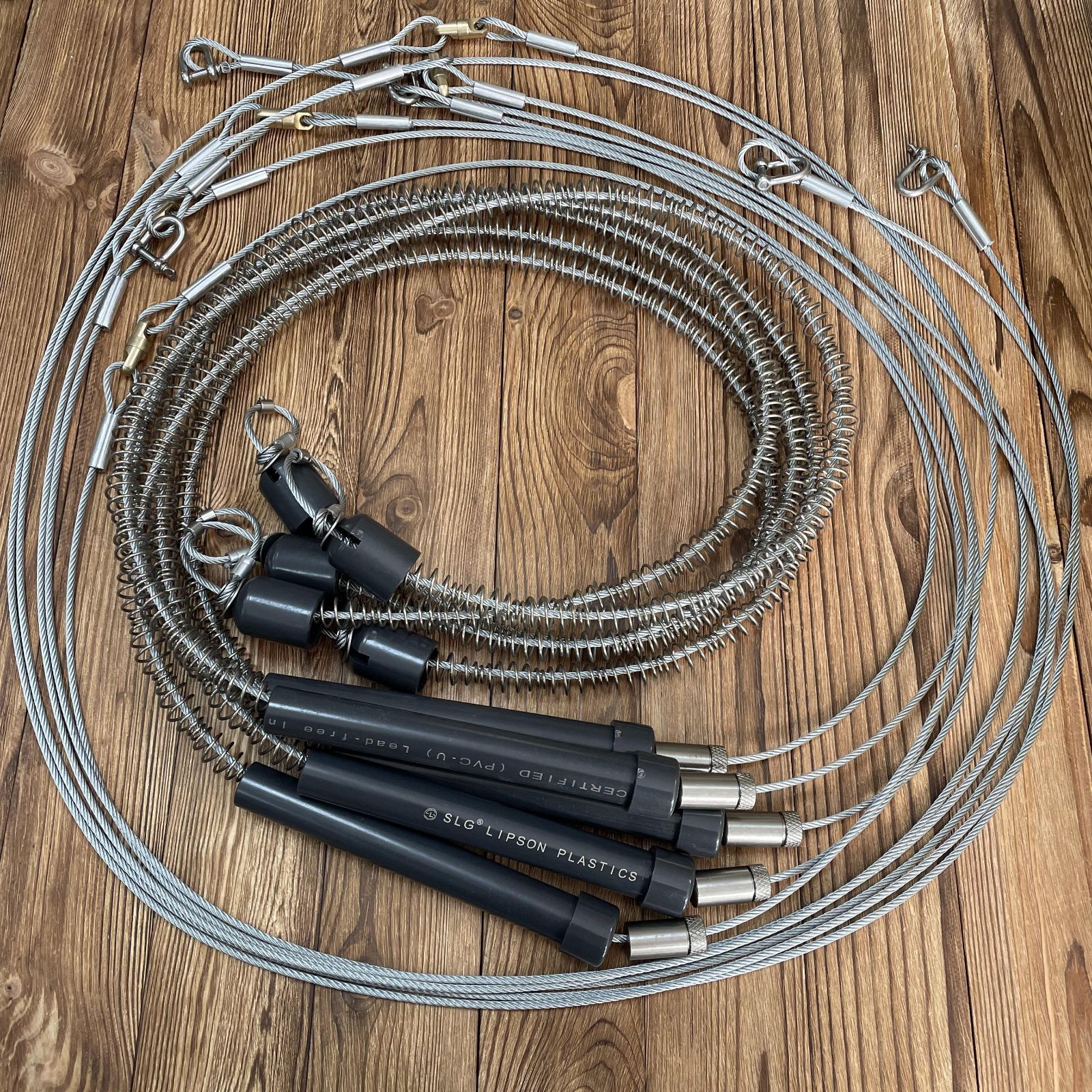 5本 強力 くくりワイヤー くくり罠 1400mm ワイヤ 押しバネ