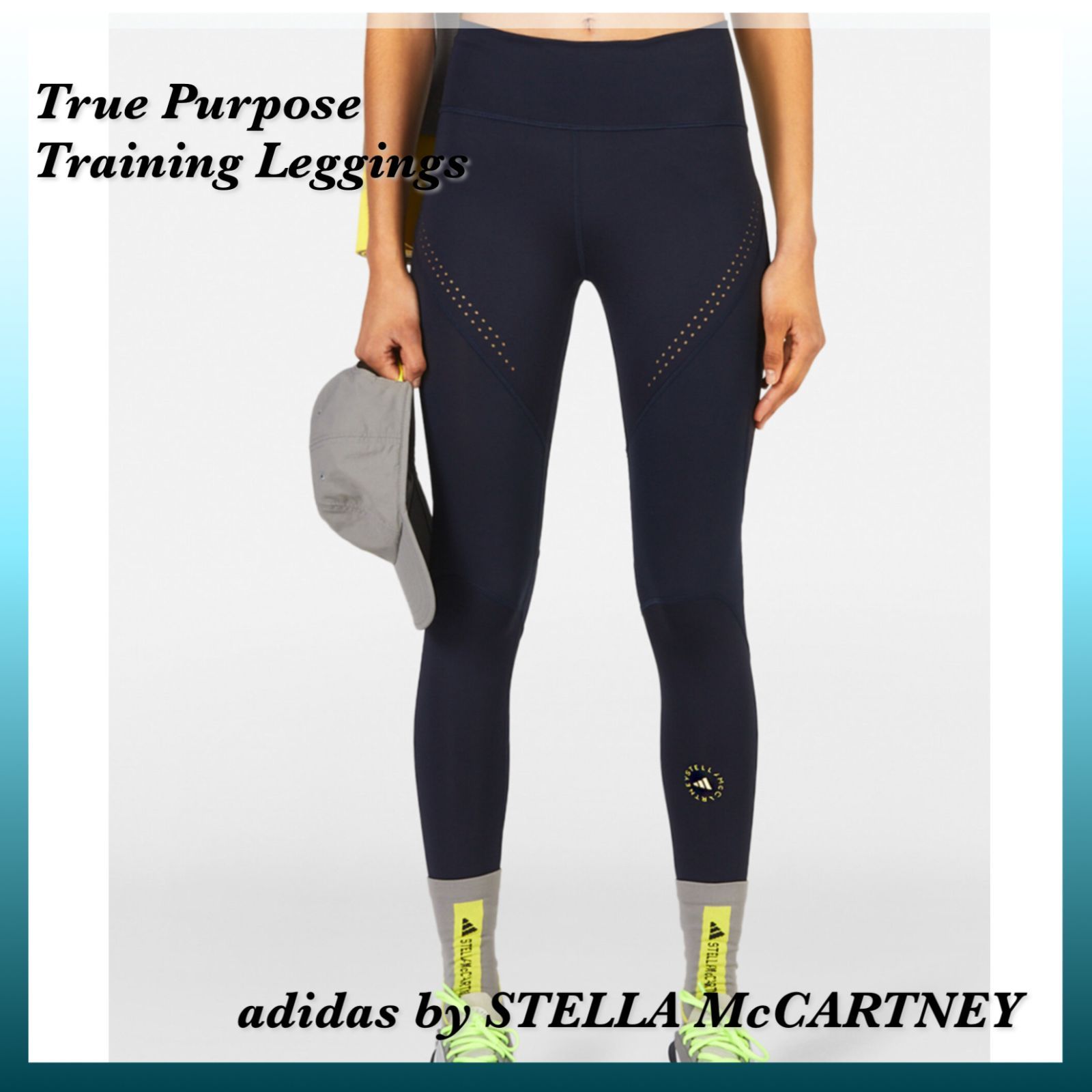 アディダス バイ ステラマッカートニー TRUEPURPOSE OPTIME トレーニングレギンス ネイビー