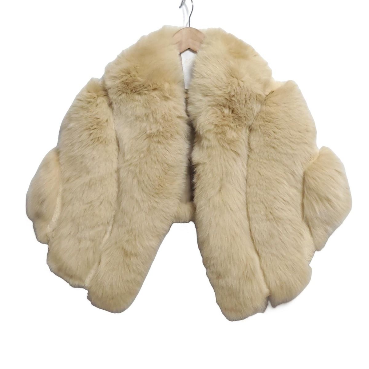 SALOTTO サロット マフラー - ベージュ ティペット フォックス ラビット