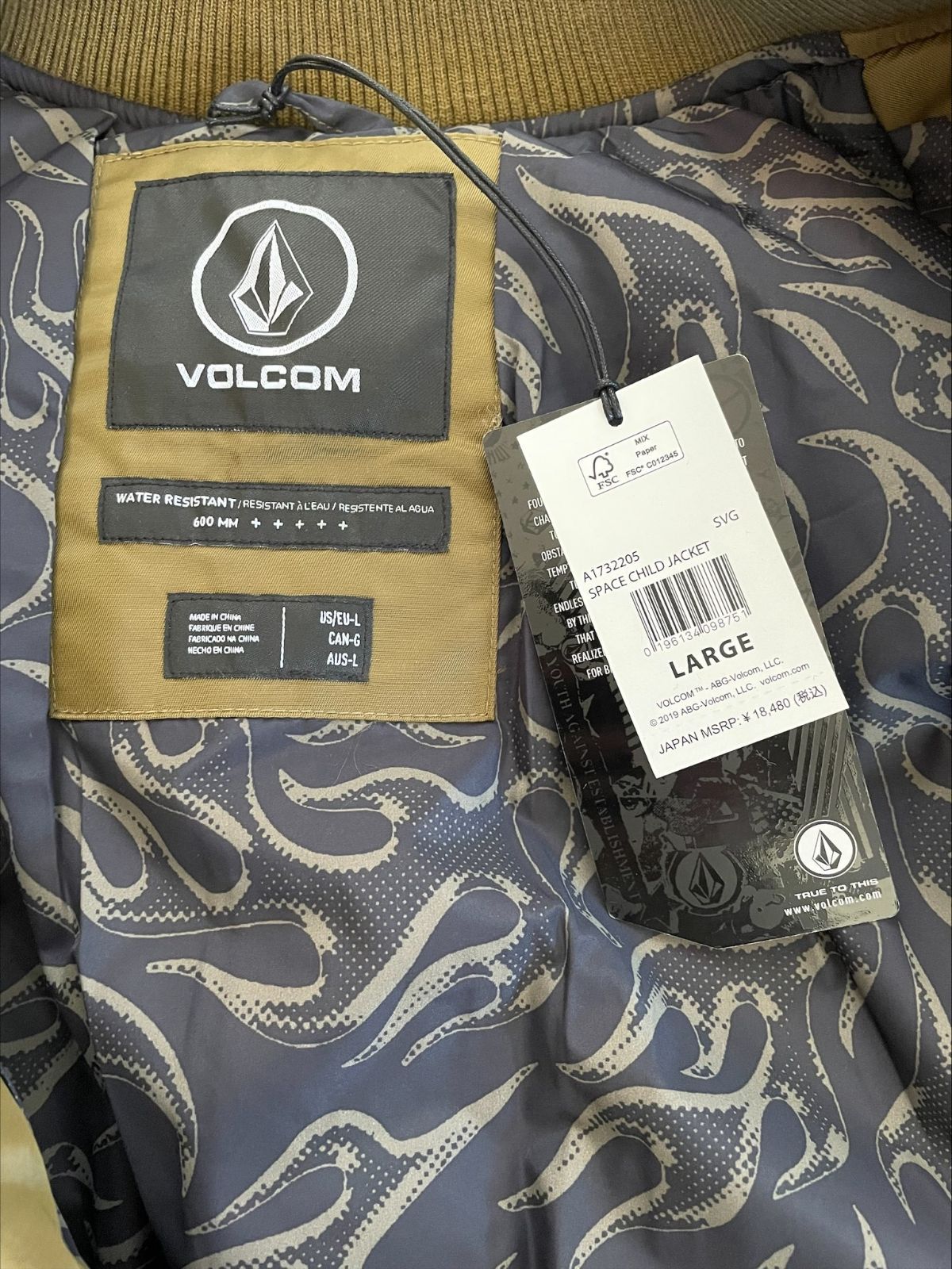 在庫セール中!!】VOLCOM ボルコム SPACE CHILD JACKET SVG メンズ