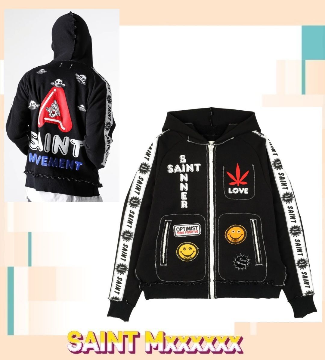 希少品 セントマイケル トップス 人気 パーカー コラボ