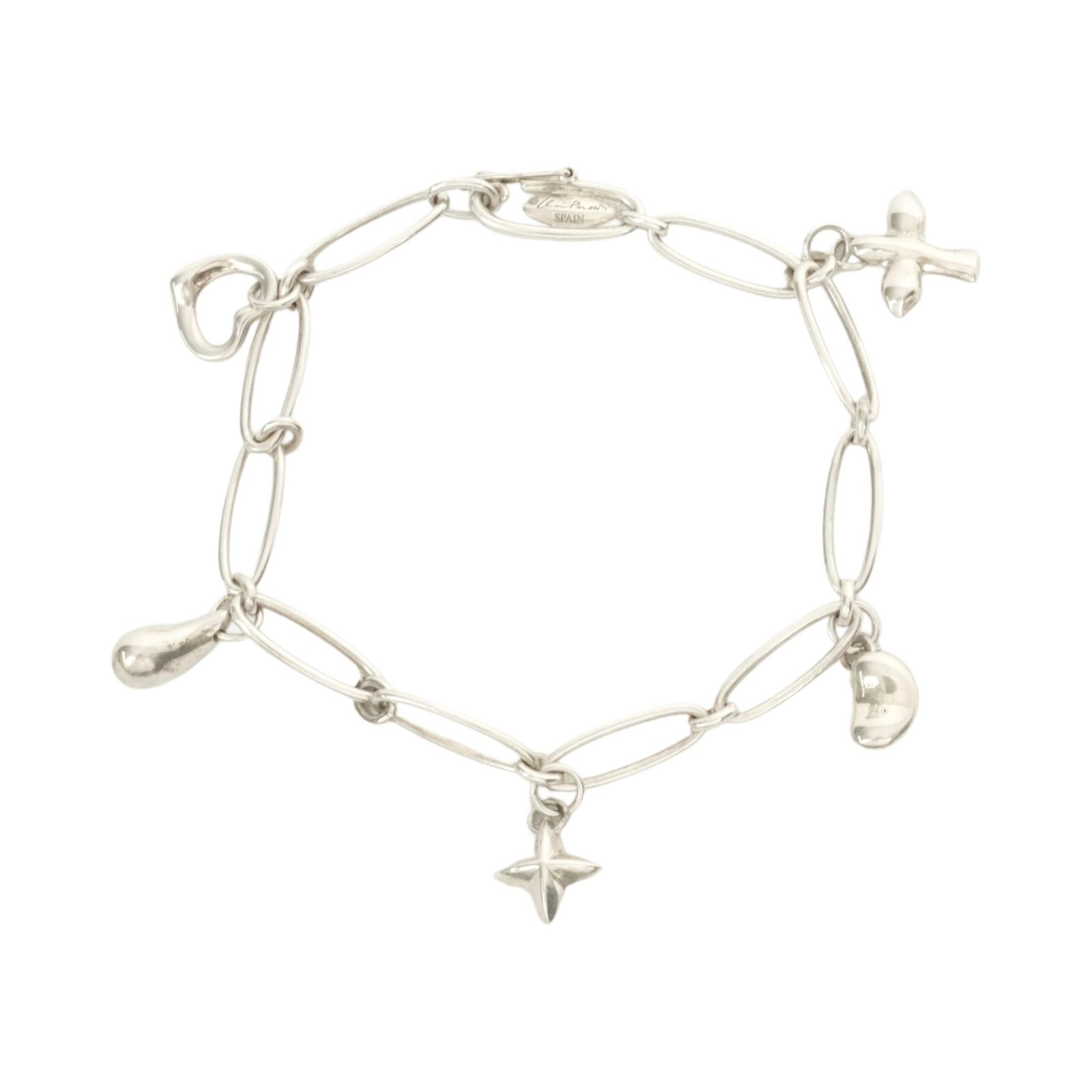 【美品レア】ティファニー エルサ・ペレッティ ブレスレット 5チャーム 中古・VINTAGE】TIFFANY & Co. ティファニー エルサペレッティ 5
