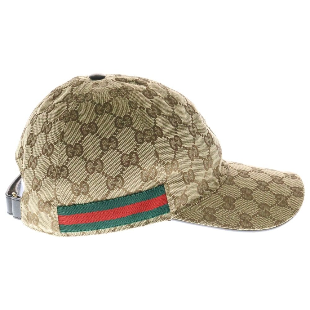 GUCCI GGパターン ベージュキャップ Mサイズ GUCCI (グッチ) GGキャンバス ベースボールキャップ ベージュ