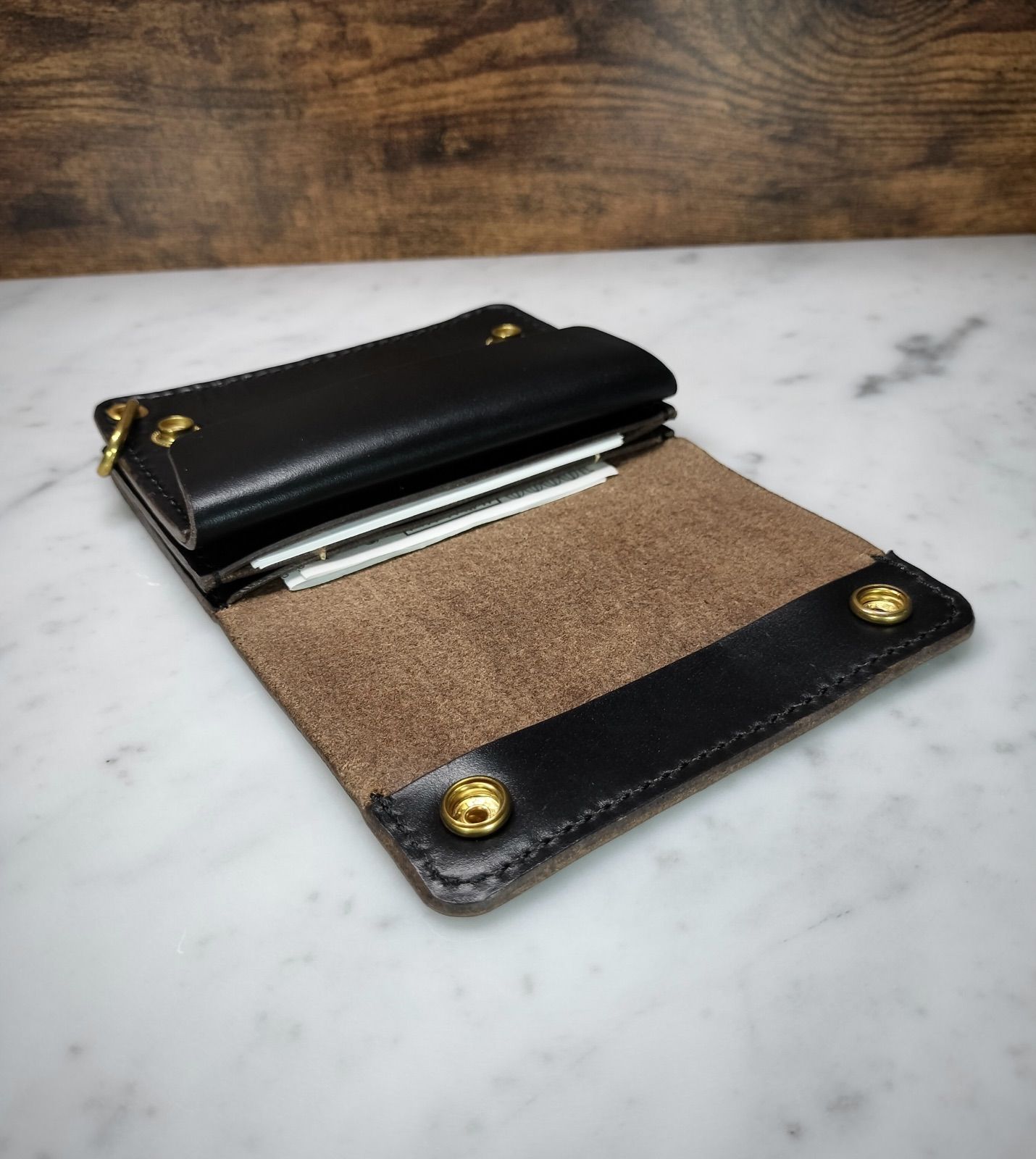 受注製作品 3層ショートトラッカーウォレット ホーウィンクロム