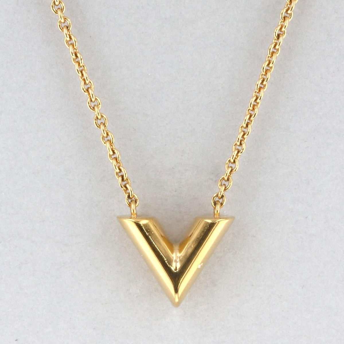 お値下げ品】【美品】LOUIS VUITTON （ルイヴィトン） ﾈｯｸﾚｽ・ｴｾﾝｼｬﾙV 
