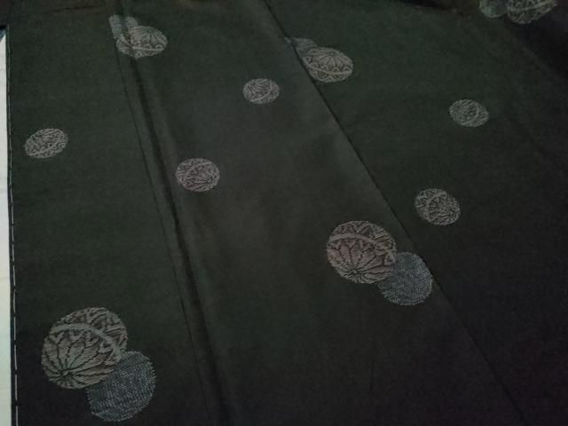 平和屋着物○本場大島紬 泥染め 地空き 毬 さが美扱い 正絹 逸品 未