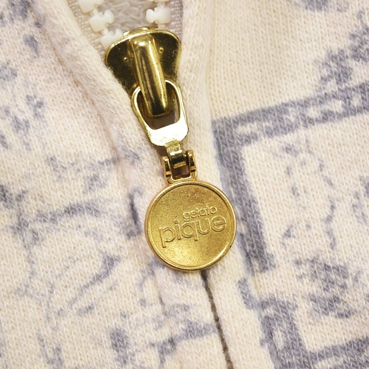 定番 ジェラートピケ ジェラピケ gelato pique アニマル プリント デザイン スウェット トレーナー ルーム ウェア セットアップ 上下 裏地 パイル F 総柄 ライトベージュ 部屋着 カジュアル レディース DECORATOM_COM_BR