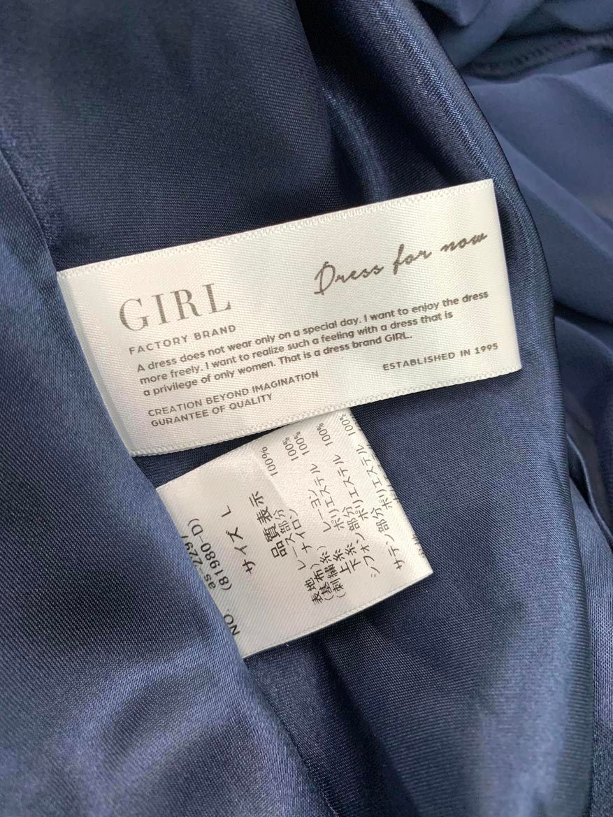 【極美品】GIRL　刺繍レース切替え5分袖 プリーツ GIRL DRESS FOR NOW ドレス 刺繍レース切替え5分袖 プリーツ