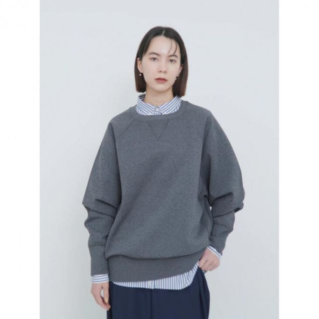 lelill レリル ハイテクニットスウェット ワイドシルエット チャコール size 38 トップス プルオーバー