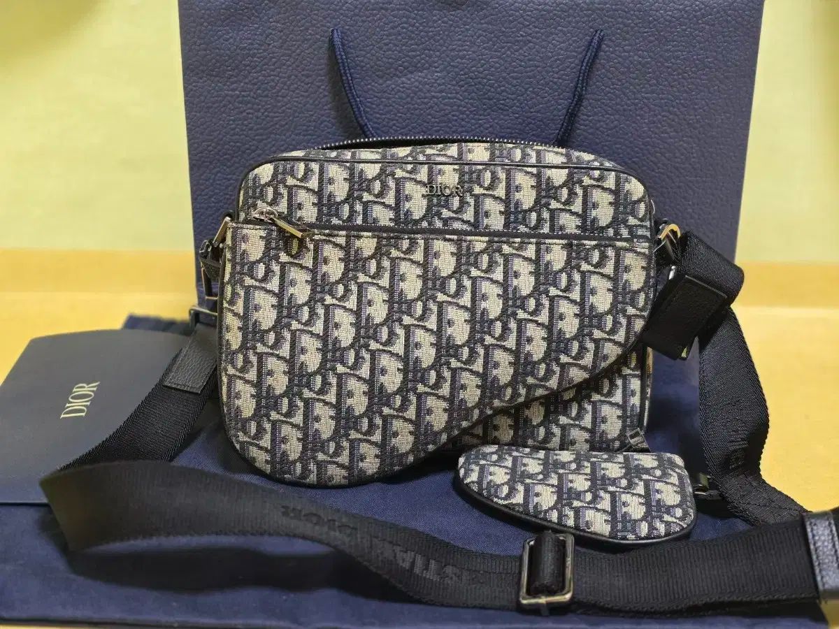 Dior ディオール オブリーク トリプルサドルバッグ ベージュ