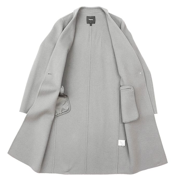 Theory セオリー　ロングコート　カシミヤ混　ライトグレー theory セオリー カシミヤ混ウール チェスターコート Theory(セオリー