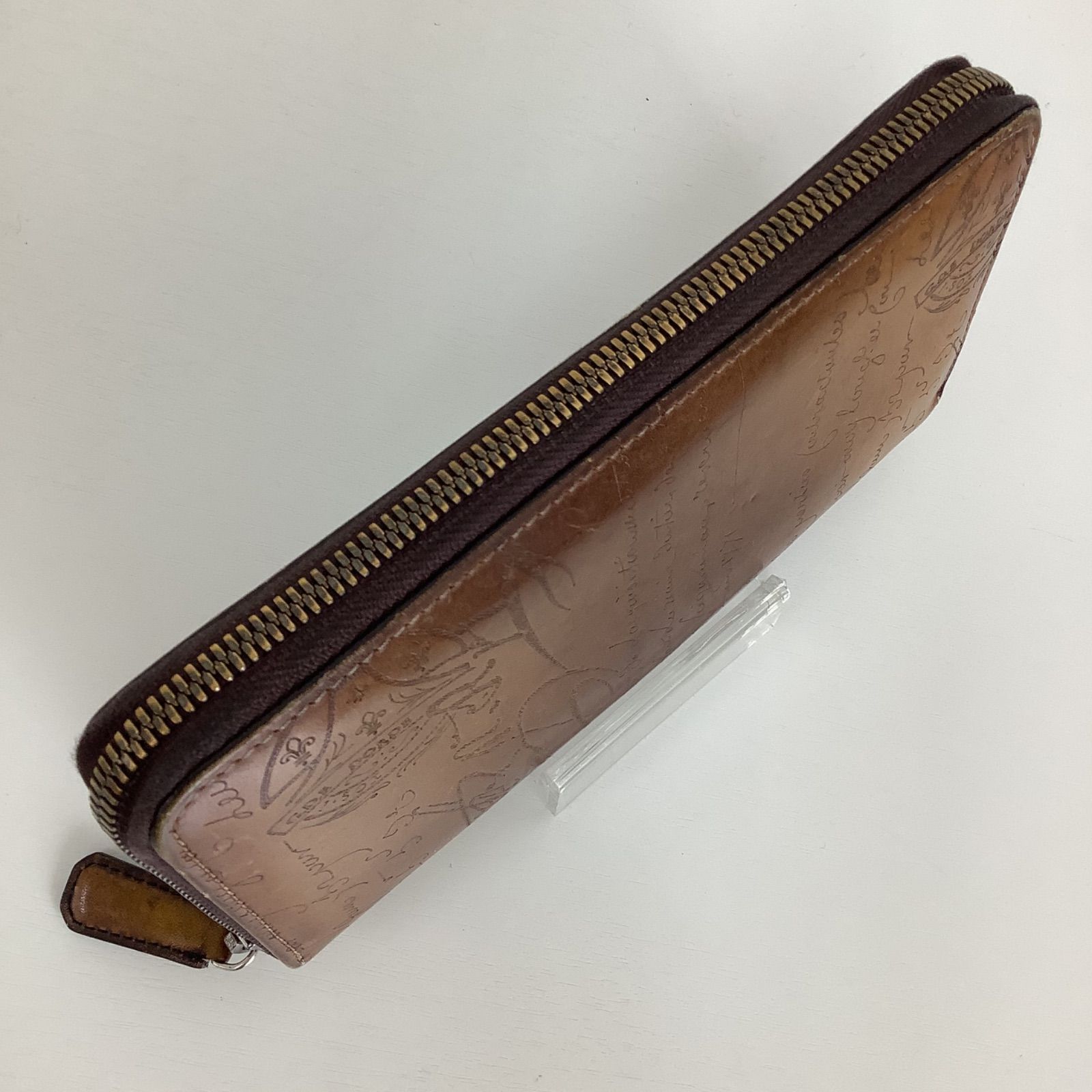 美品 ベルルッティ Berluti カリグラフィ イタウバ ラウンドファスナー