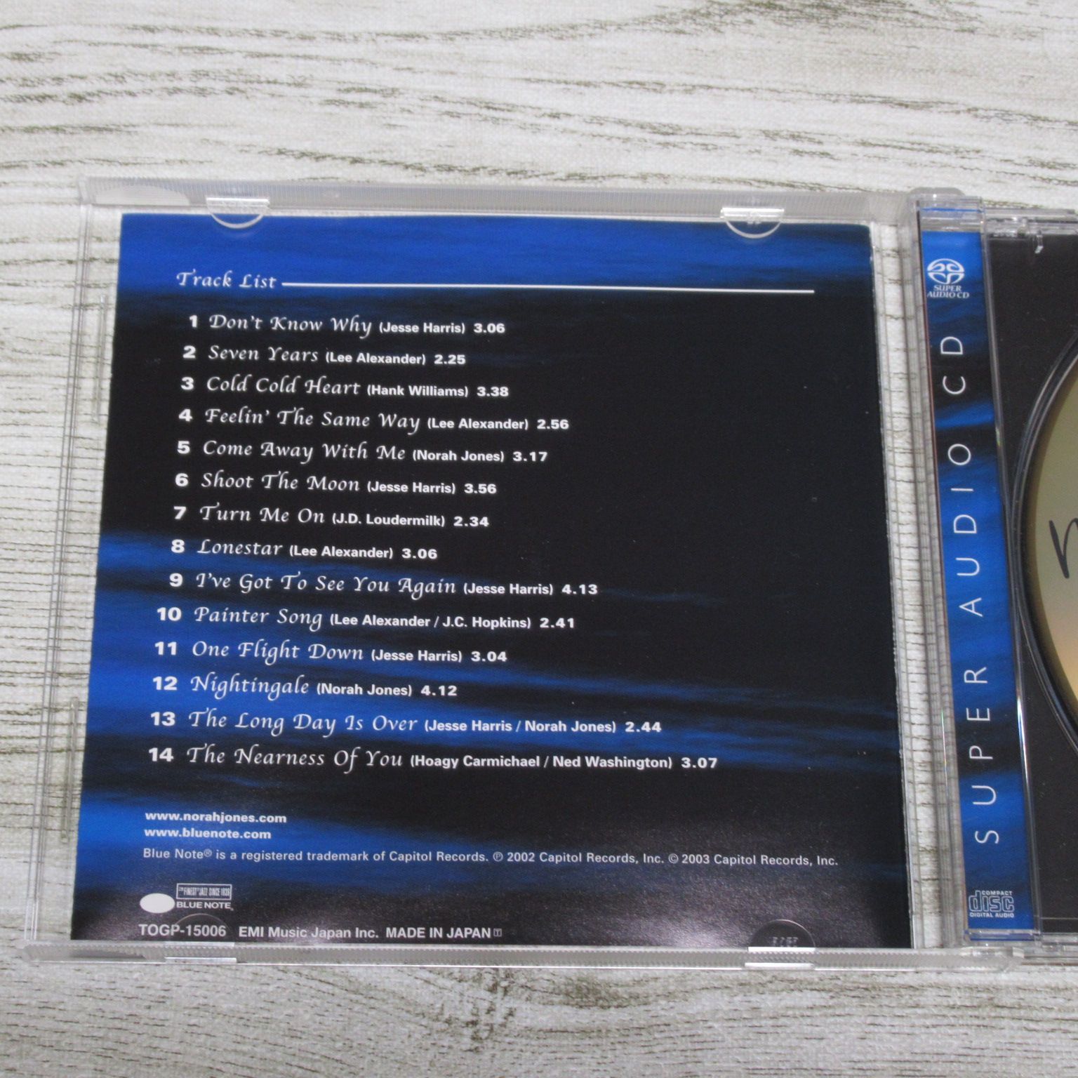 CD ノラ・ジョーンズ 帯付 ハイブリッドSACD TOGP-15006 NORAH JONES