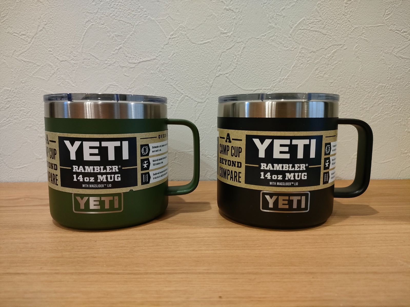 タンブラーマグ14oz オリーブ-ブラック2個セット