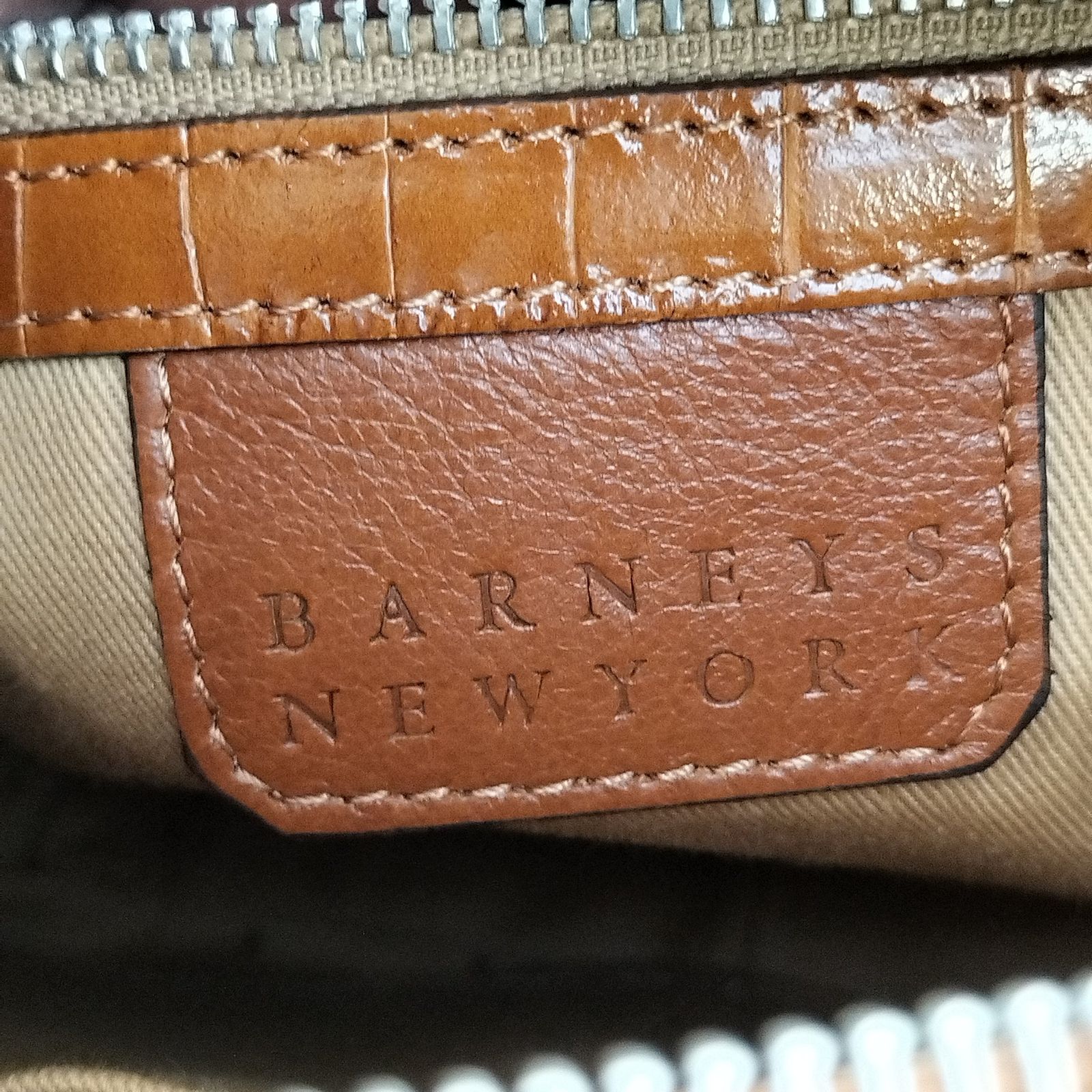 バーニーズニューヨーク BARNEYS NEWYORK クロコ型押し 2WAYショルダーバッグ メンズ 表記無