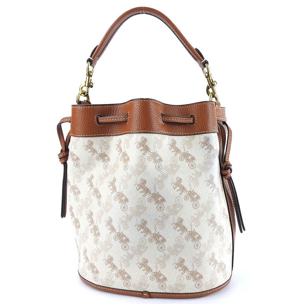 中古】 コーチ ハンドバッグ フィールド バケット C8465 ホース  