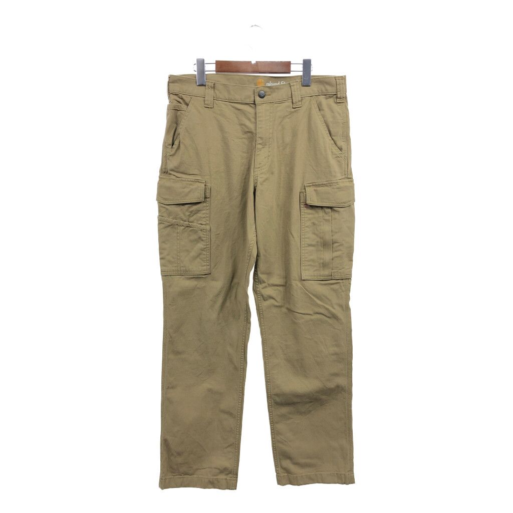 Carhartt カーハート relaxed fit カーゴパンツ ワーク ベージュ (メンズ 34×32) 中古 古着 Q2557
